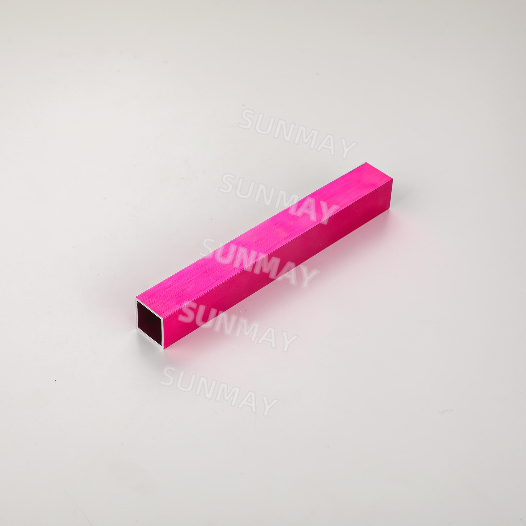 Rose Pink Stained Brushed Aluminum Tube