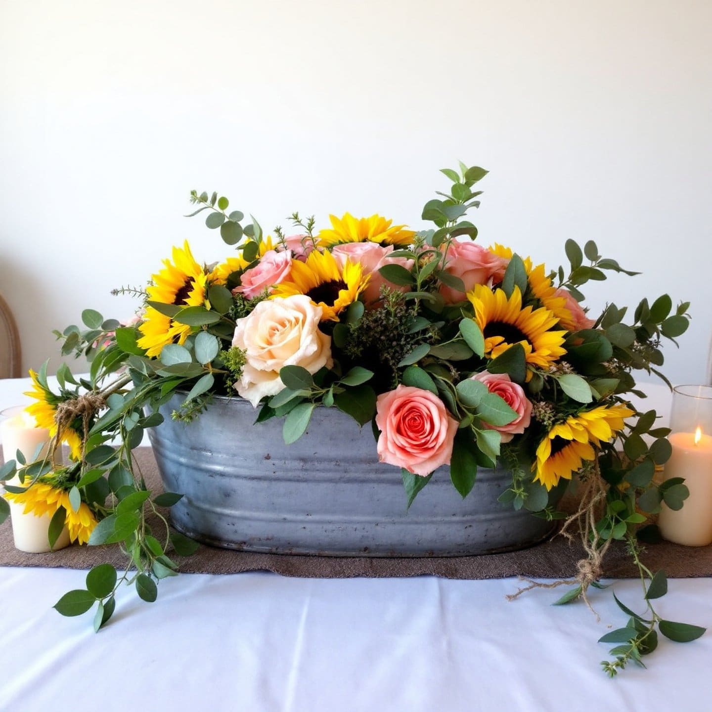 repurpose the tub as a beautiful centerpiece for any event