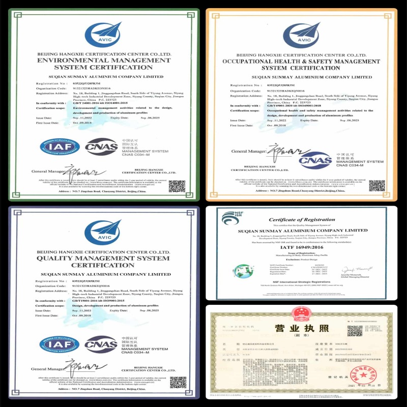 Certification for aluminum extrusion production